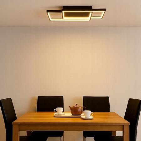 Stropní svítidlo LED 45W CCT GALAXIS POLARIS Black + dálkové ovládání Controller