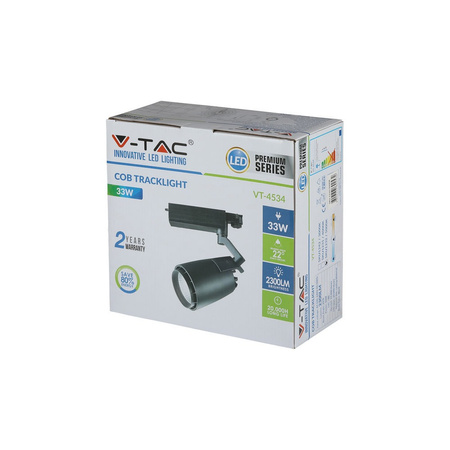 LED pásový reflektor 33W 5000K Black COB VT-4534 V-TAC