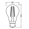 LED žárovka A60 B22d 7,5W = 75W 1055lm 4000K neutrální bílá 300° Retrofit Filament CLASSIC Osram