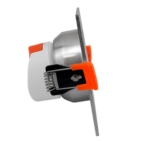 Čtvercové vestavné svítidlo VENUS LED stříbrná 7W 570lm Teplá bílá 3000K GOLDLUX (Polux)