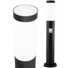 Venkovní zahradní lampa E27 BLACK POST 45 cm s pohybovým a soumrakovým senzorem