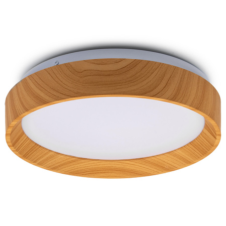 Plafond LED povrchové stropní svítidlo WOODY 18W 4000K Round IP44 27cm LUMILED