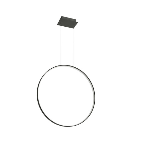 LED závěsné stropní svítidlo RIO 50W 3000K Overhang Round 78cm Black SOLLUX