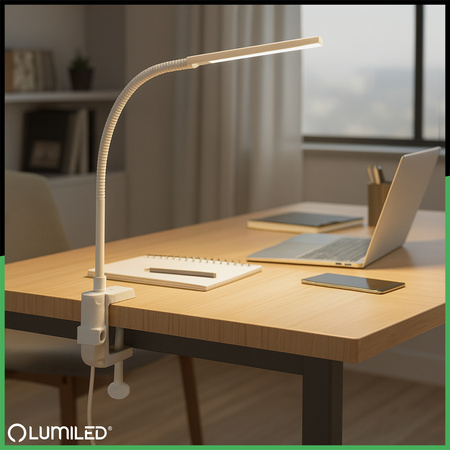 Držák stolní lampy Stolní klip Klip bílý Lumiled