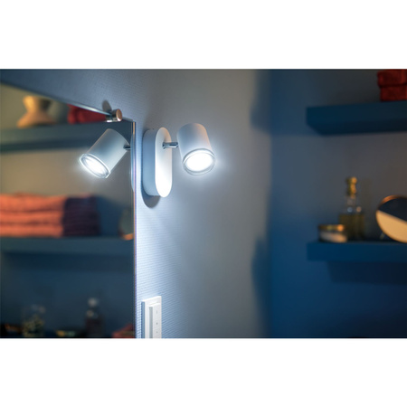Koupelnové bodové světlo LED nástěnné svítidlo Spot Adore White 5W IP44 CCT PHILIPS HUE Bluetooth + stmívač
