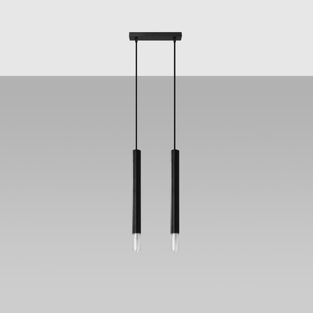 LED stropní závěsné svítidlo WEZYR 2xG9 černé SOLLUX
