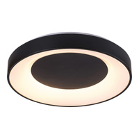 Plafond LED stropní světlo pro povrchovou montáž 38W 3200lm 3000-6500K CCT stmívatelný pilotní časovač černý minimalistický strop Rabalux