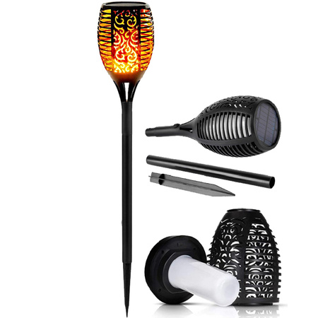 Solární zahradní lampa LARGE TORCH LED efekt plamene 1700K
