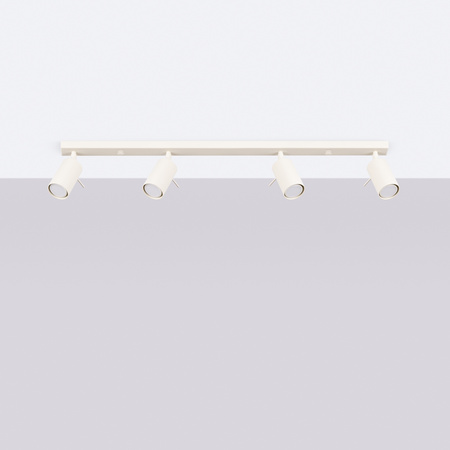 Bodové reflektorové stropní svítidlo Tuba 4x GU10 béžový kroužek Bittersweet Shimmer SL.1498 Sollux