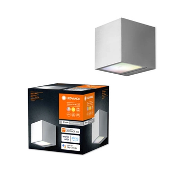 Inteligentní fasádní nástěnné svítidlo LEDVANCE WIFI SMART+ BRICK WALL SILVER GRY 14W 550 lm LEDVANCE