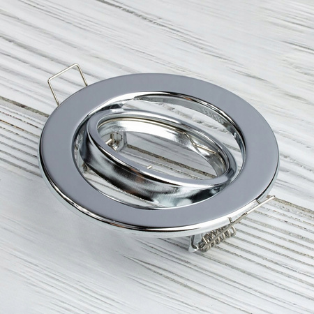 Halogenová Podhledové svítidlo GU10, MR16 Nastavitelná Kulatá Chrom Plech AURELI LUMILED