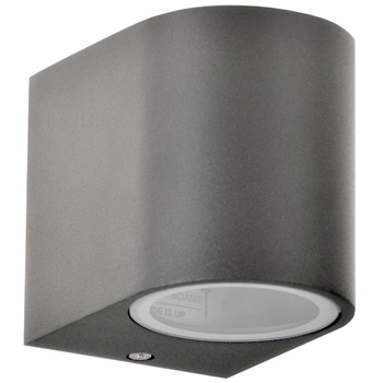 Venkovní nástěnné svítidlo s LED 1x GU10 BOSTON GOLDLUX (Polux) ALUMINIUM GRAY oválné