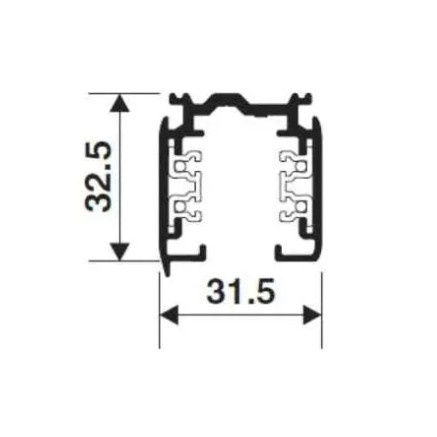 3fázová přípojnice pro povrchovou montáž černá 200cm Global Trac Pro