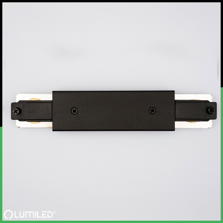 1F KOLEJNICOVÝ KONEKTOR PŘÍMÝ S NAPÁJECÍM ZDROJEM ČERNĚ OSVĚTLENÝ