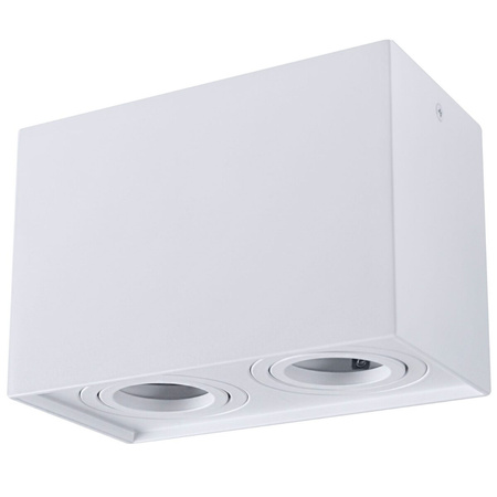 Přisazené stropní svítidlo Hadar Q2 2xGU10. pohyblivé. obdélníkové. bílé