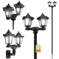 LED solární zahradní lampa 3v1 Poháněná venkovní nástěnná lampa Lantern 152cm