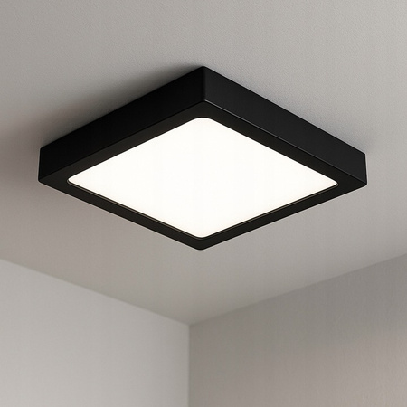 LED panelové stropní svítidlo 12W 960lm 4000K neutrální povrchová montáž čtvercová černá Proma Masterled