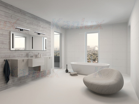 Nástěnné koupelnové LED svítidlo nad zrcadlo 15W 1340lm 4000K Neutrální Obdélníkové Chrom IP44 Asten Kanlux