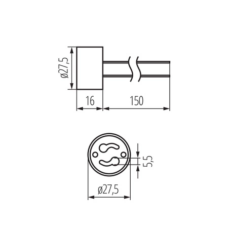 Keramická objímka GU10 šedá HLDR-GZ10 Kanlux