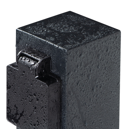 Zahradní sloupky se dvěma zásuvkami 230V 16A IP44 nerez antracit NASTO KANLUX