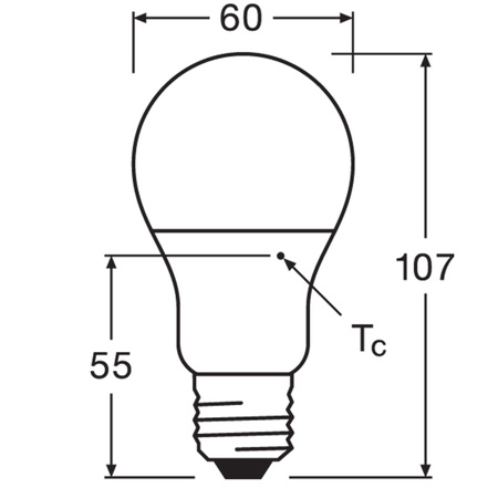LED žárovka E27 A60 8W = 60W 806lm 6500K studená bílá 150° Ledvance