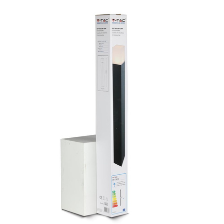 Stožár zahradní lampy GU10 IP54 80CM čtvercový matný černý VT-7615 V-TAC