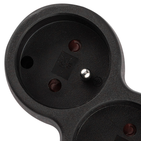 Síťový prodlužovací kabel Uzemněný napájecí pásek 4 zásuvky 1,5 m Černý kabel Lendo Lumiled