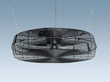 Průmyslový stropní ventilátor 350W 83.5 cm IP54 FENNE se síťovinou černá