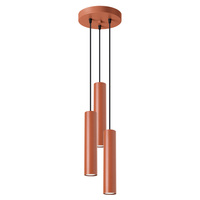 Stropní závěsné svítidlo Tuba Spot 3x GU10 Ochre Red Lagos Ocean Green SL.1492 Sollux