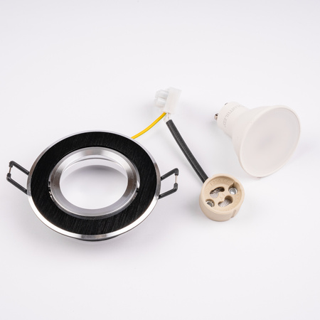 TRIX 3v1 GU10 6W 4000K Black LUMILED kruhové halogenové svítidlo pro zapuštěnou montáž