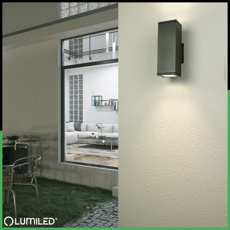 Zahradní nástěnná lampa GU10, IP65 AKANTE LUMILED