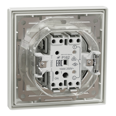 Jednopólový spínač světel s rámovým konektorem IP44 SCHNEIDER ASFORA