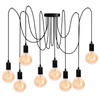 8x E27 Závěsná stropní lampa, Pavouk ARANE LUMILED