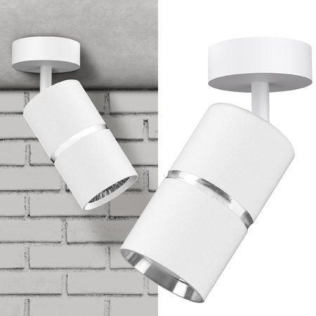 Nástěnné a stropní bodové svítidlo GU10 White Silver BAMBOO Sanico Goldlux