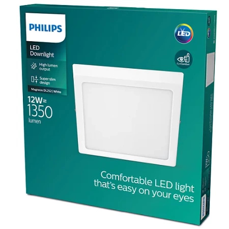 Plafond LED panelové stropní svítidlo MAGNEOS 12W 4000K 21cm bílé stropní svítidlo čtvercové PHILIPS