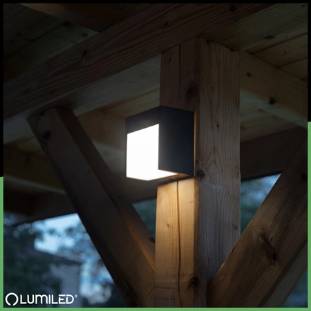 Zahradní nástěnná lampa LED Venkovní nástěnná lampa IP54 12W 3000K RUBUS LUMILED