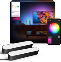Philips HUE Play Set dvou černých stolních lamp + napájecí adaptér 78202/30/P7