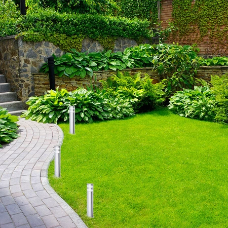 Venkovní zahradní lampa MALTA LED 2.4W Stožár 80cm Chrome Volteno