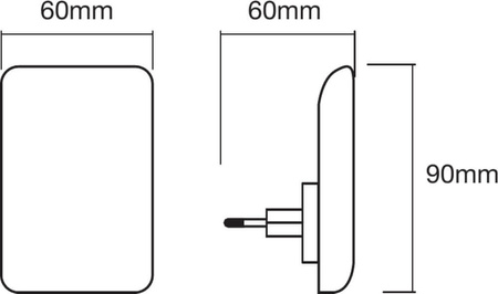 LED ORIENTACE LUNETTA GLOW noční světlo bílé 0,28W 5lm 3000K IP20 Ledvance