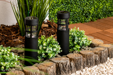 LED solární zahradní lampa s hroty 6500K 40cm IP44