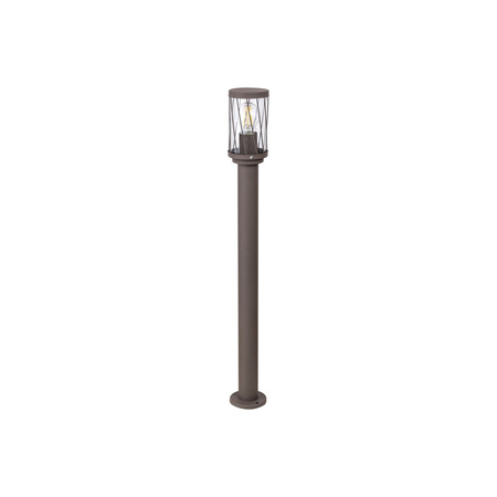 Venkovní LED zahradní svítidlo BUDAPEST E27 IP44 Tyč 80cm Hnědá RABALUX