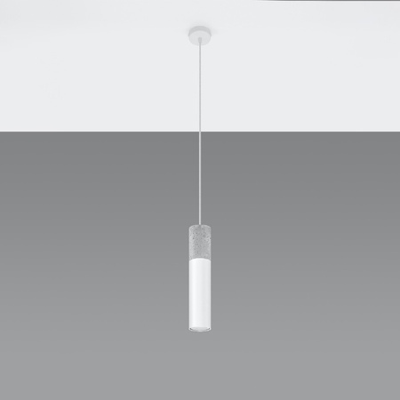 BORGIO 1 GU10 Loft Závěsné stropní svítidlo Bílá šedá SOLLUX