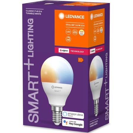 E14 P45 4.9W 470lm CCT LEDVANCE SMART+ ZigBee stmívatelná LED žárovka