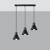 LED závěsné stropní svítidlo TALEJA 3xE27 černé SOLLUX