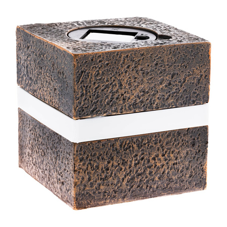 LED solární lampa Venkovní zahradní stojící kámen 3000K IP44 12cm soumrakový senzor