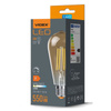 E27 ST64 LED žárovka 6W = 44W 550lm 2200K Teplá bílá jantarové vlákno Stmívatelné 360° VIDEX
