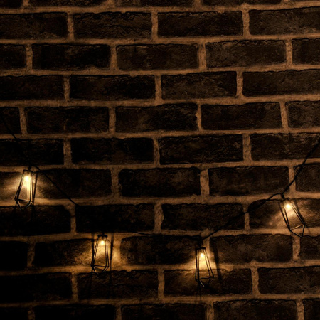 LED baterie zahradní girlanda 2.1m 2xAA ALBORG Black GOLDLUX (Polux)