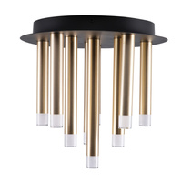 Stropní svítidlo pro povrchovou montáž 9x G9 Black Gold Glam Sanico Goldlux