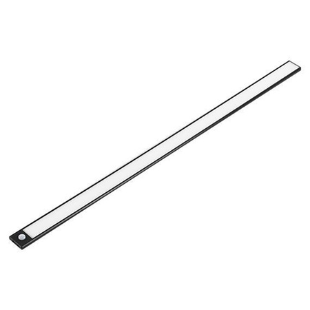 LED lišta na nábytek pod skříňovou lampu 3W 4500K 50cm s pohybovým senzorem černá
