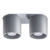 Svítidlo pro povrchovou montáž ORBIS 2 2xGU10 Tuba Minimalist Grey SOLLUX